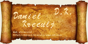 Daniel Kreculj vizit kartica